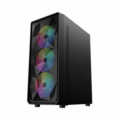 1STPLAYER Корпус FD3 Black ATX 4x120mm LED fans inc. FD3-BK-4F1