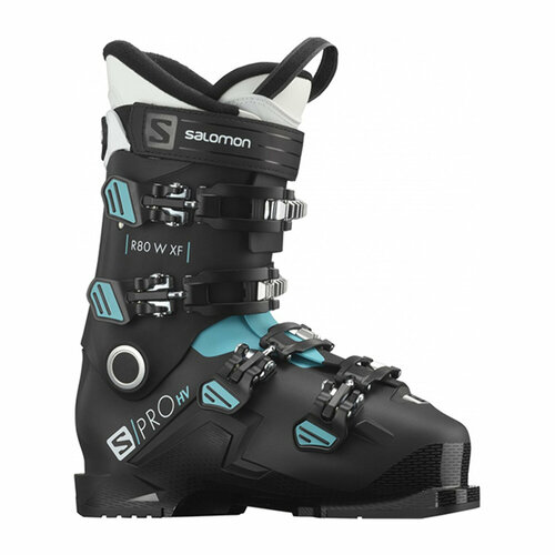 горнолыжные ботинки salomon ghost 60t l детские Горнолыжные ботинки Salomon S/Pro HV 80 R W XF Black/White/Scuba 20/21