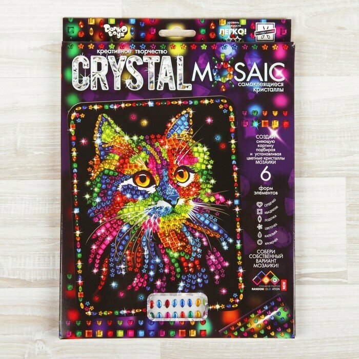 Алмазная мозаика Danko Toys Crystal Mosaic Кот (CRM-01-02)