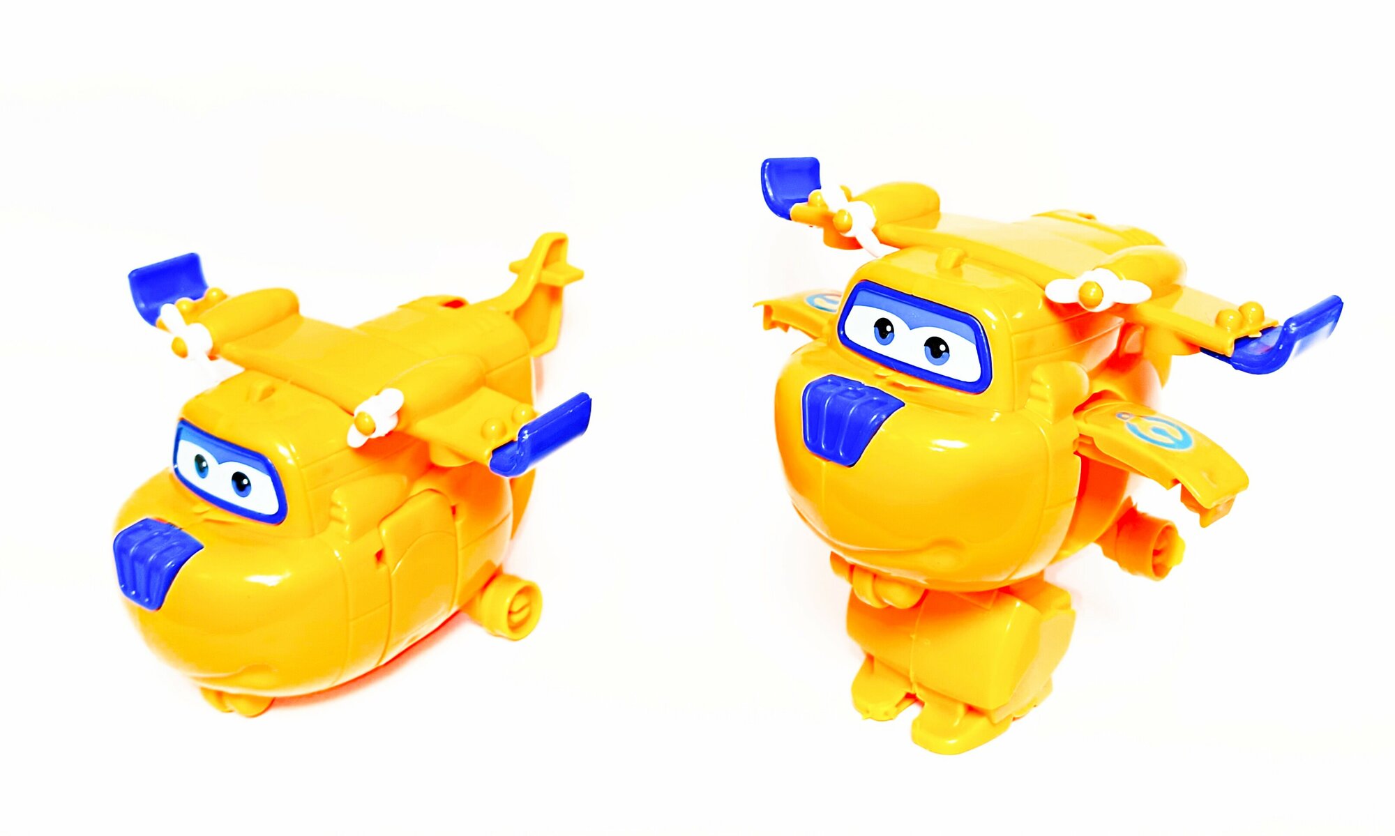 Мини самолет, робот-трансформер Донни, самолет жёлтый