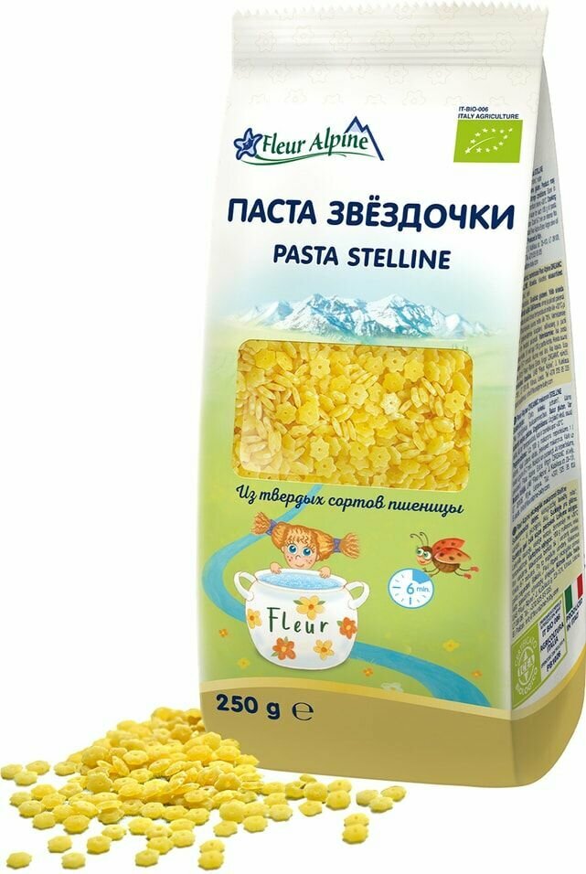 Макароны Fleur Alpine Organic Звездочки 250г х 3шт - фотография № 3