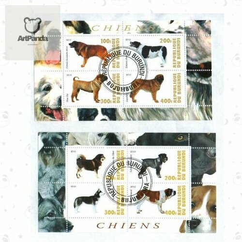 Наклейки для скрапбукинга Собаки Набор марок #12 Блоки 8 шт