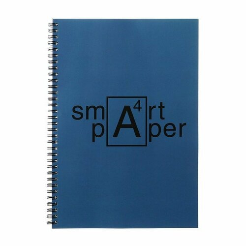 Тетрадь A4, 80 листов в клетку на гребне Smart paper. No 1, обложка мелованный картон, матовая ламинация, блок тоннированный офсет 70 г/м2 (комплект из 6 шт)