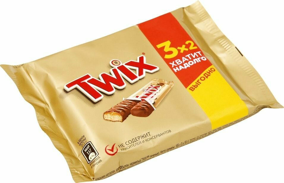 Печенье сахарное Twix с карамелью и шоколадом 165г - фотография № 2