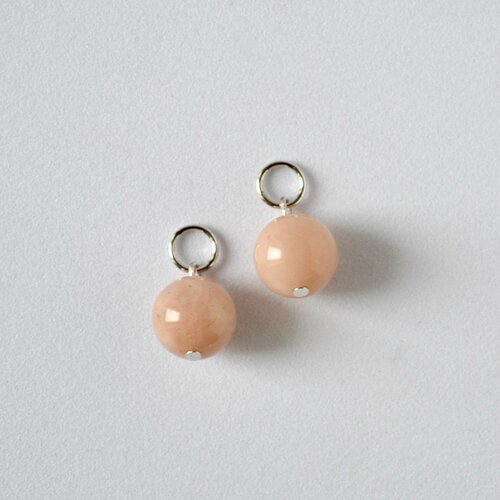 фото Комплект серег подвески на серьги-кольца с натуральными камнями нет бренда