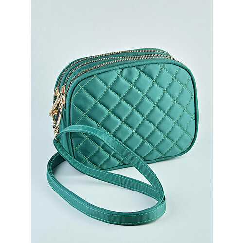 Сумка Babak, фактура перфорированная, зелёный