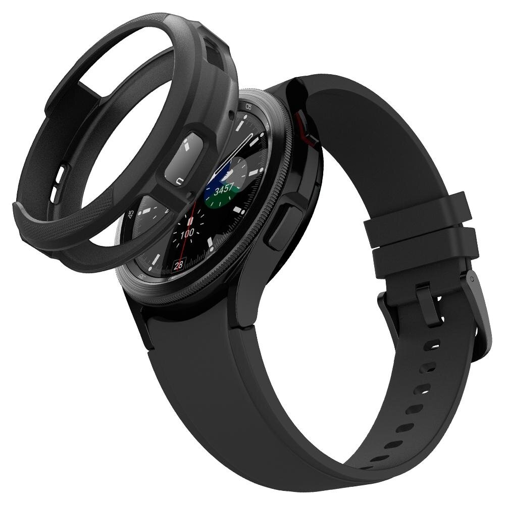 Чехол SPIGEN для Galaxy Watch 4 Classic (42mm) - Liquid Air - Черный - ACS03141 — фото 5