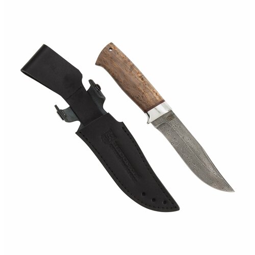 Нож Таганай (нержавеющая дамасская сталь дикий, карельская берёза стабилизированная-ал) нож разведчика сталь 95x18 карельская берёза ал