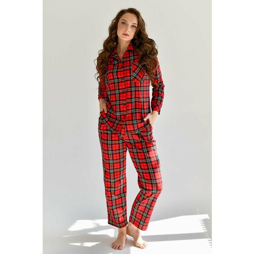 Пижама Оптима Трикотаж, размер 54, красный
