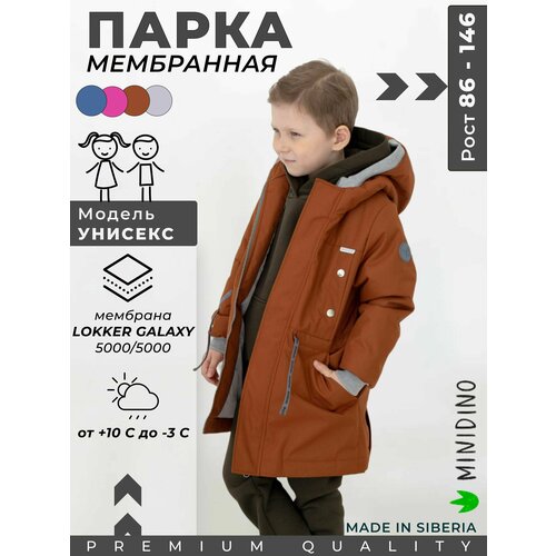 Парка MINIDINO, размер 110, оранжевый