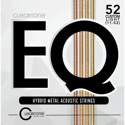 Струны для акустической гитары Cleartone EQ Hybrid Metal Custom Light 7811 11-52 струны для акустической гитары cleartone 7613