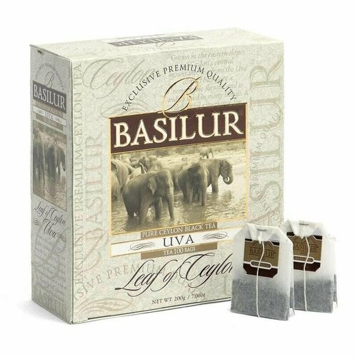 Basilur/ Чай в пакетиках Uva, черный, 100 пакетиков