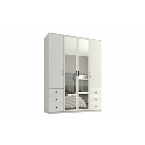 Шкаф Торстейн 4 с малыми ящиками цвет белый 1600-420-2000 наполнение бельеплатьебелье 55480₽