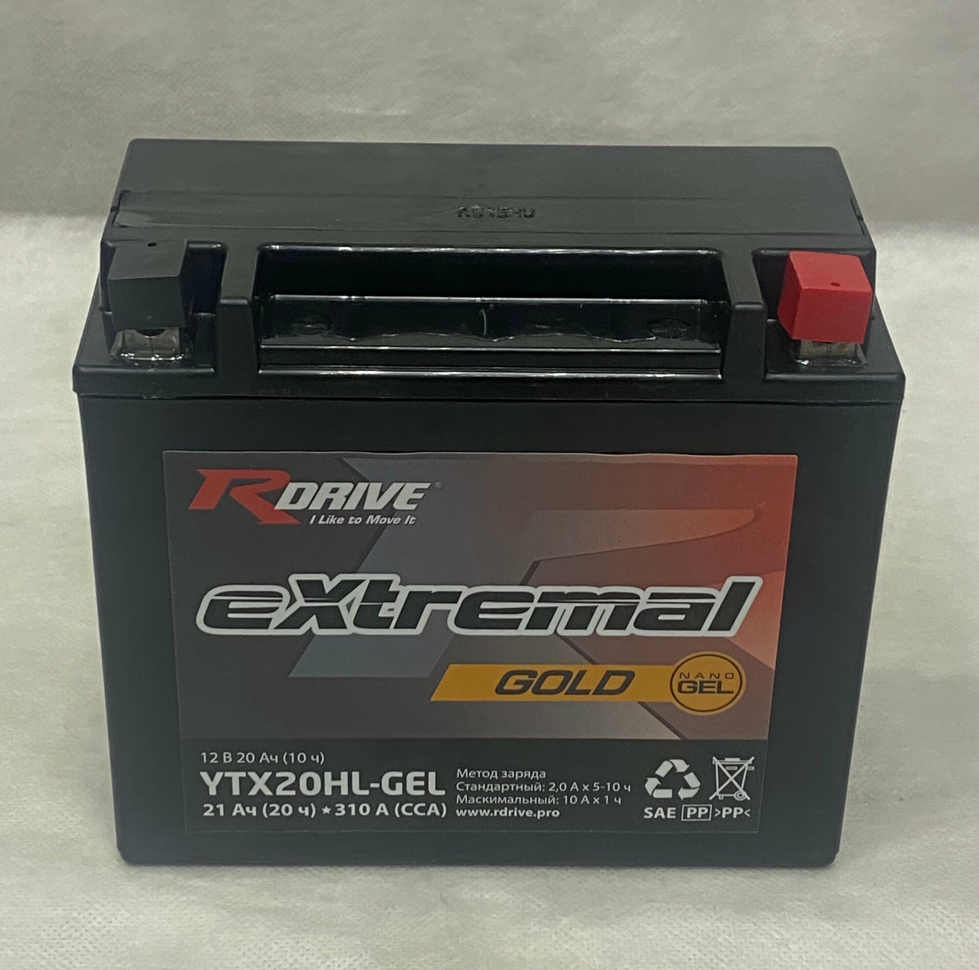 Аккумулятор RDrive eXtremal GOLD YTX20HL-GEL