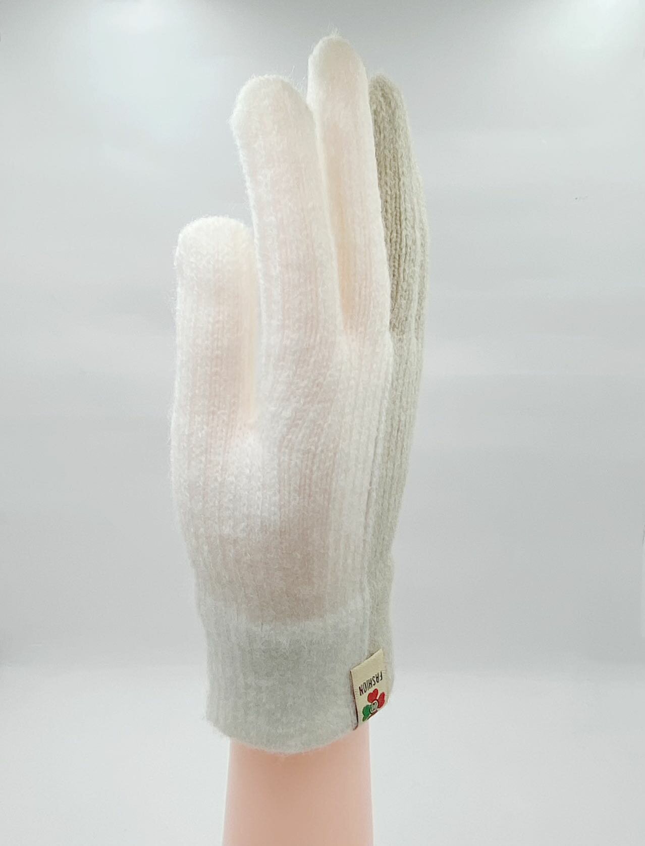 фото "MM" Женские демисезонные перчатки из шерсти зеленые.