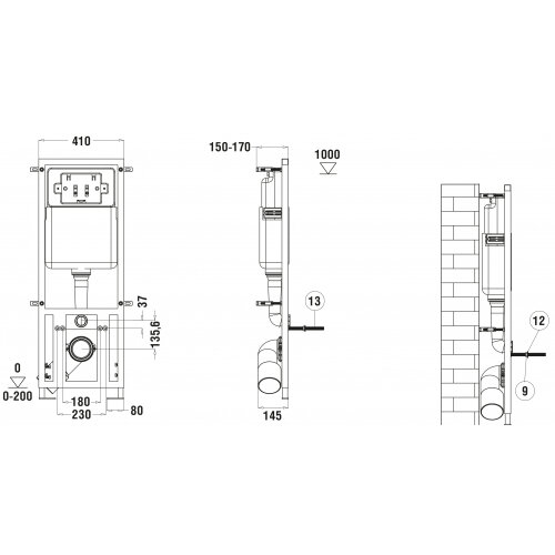 Инсталляция для унитаза WeltWasser WW MARBERG 410