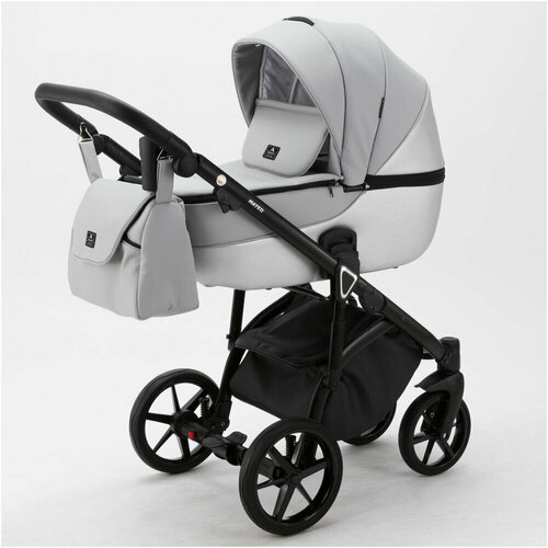 Коляска 2 в 1 Adamex Mateo ECO sd-5 Серая кожа