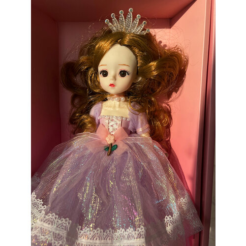 Кукла шарнирная Beauty Doll с короной от Smile Gooding, 30 см, фиолетовое платье