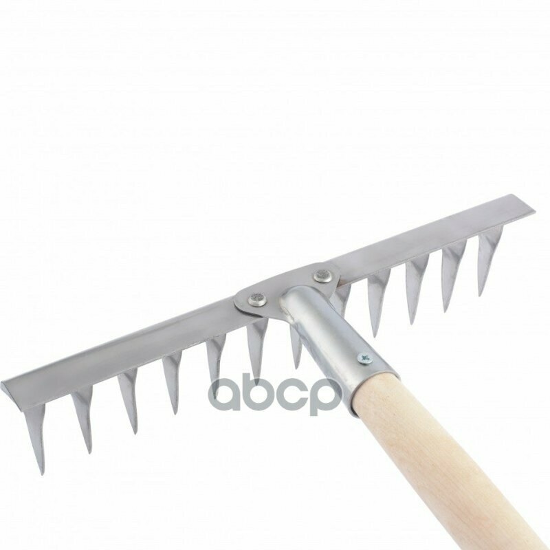 Грабли Нержавеющая Сталь 290Х1300 Мм 12 Витых Зубьев Деревянный Черенок Россия// Сибртех Сибртех арт. 61754