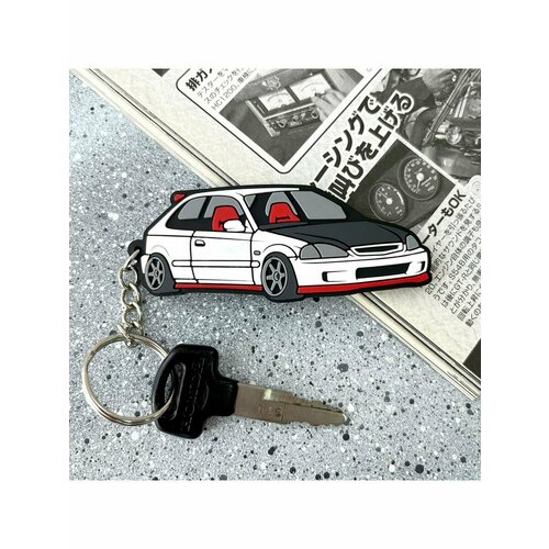 Брелок Resource Stickers для ключей, LADA, BMW, HONDA, TOYOTA / Resource Stickers, гладкая фактура, Honda, черный, белый брелок resource stickers для ключей lada bmw honda toyota resource stickers гладкая фактура bmw красный