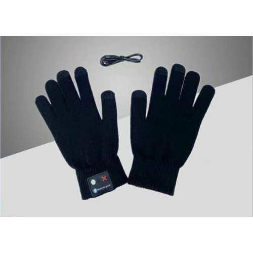 фото Перчатки , размер onesize, голубой, черный нет бренда