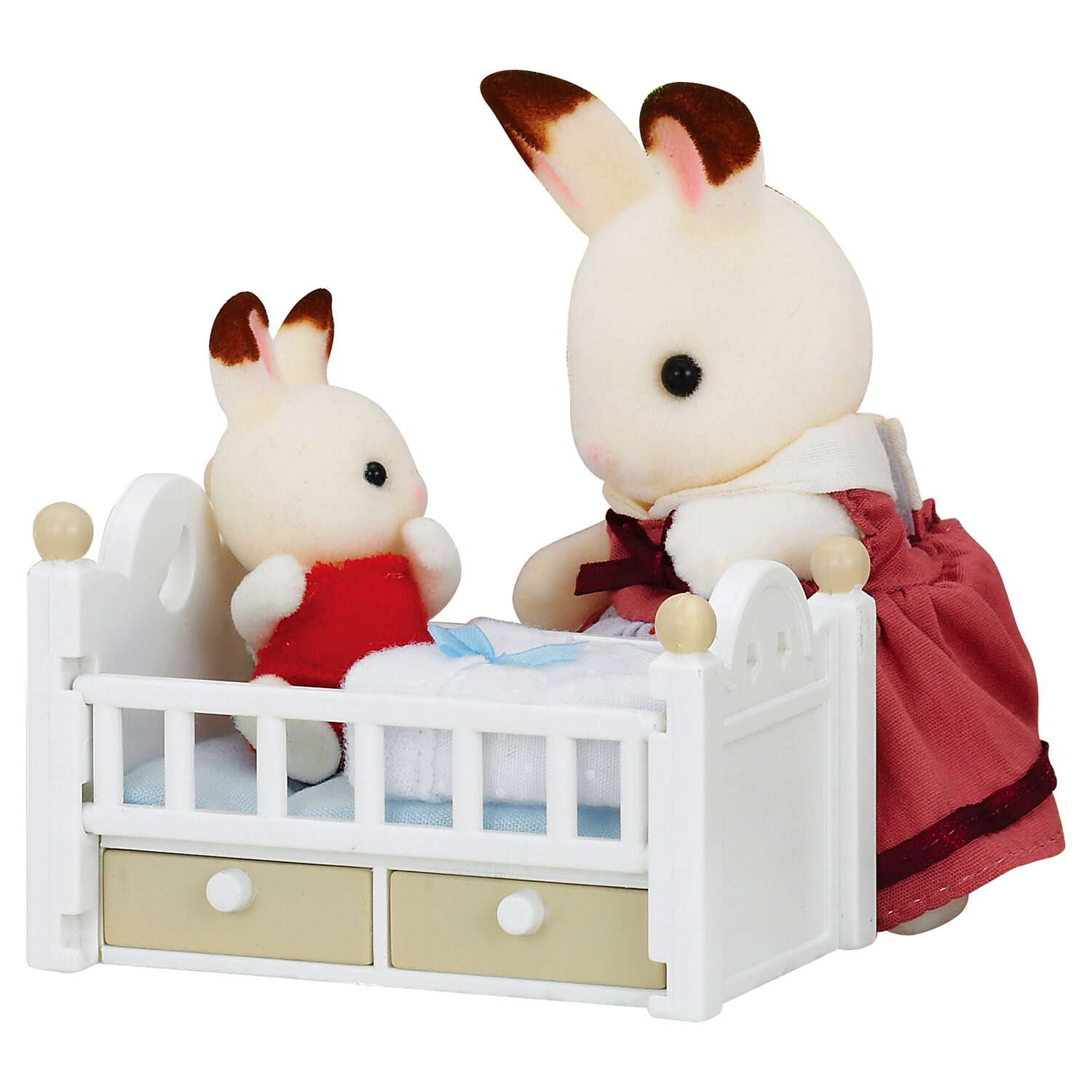 Игровой набор Sylvanian Families Малыш и детская кроватка 5.5 см - фото №9