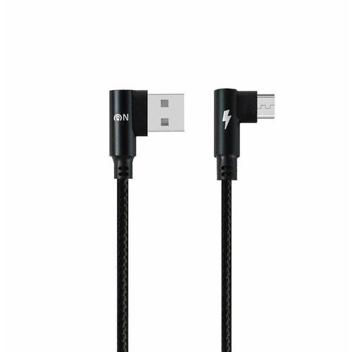 Кабель USB - микро USB FaisON K-122 Corner, 1.0м, 2.1A, цвет: чёрный