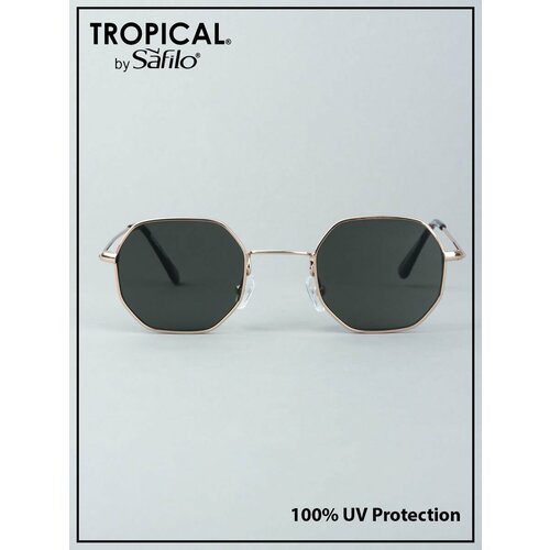 фото Солнцезащитные очки tropical by safilo haze, оправа: металл, с защитой от уф, для женщин, золотой