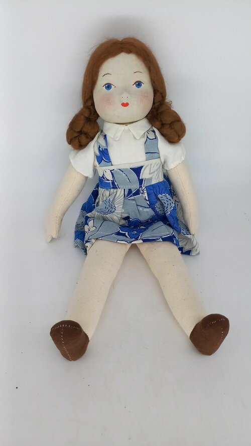 Винтажная кукла игрушка тряпичная Девочка