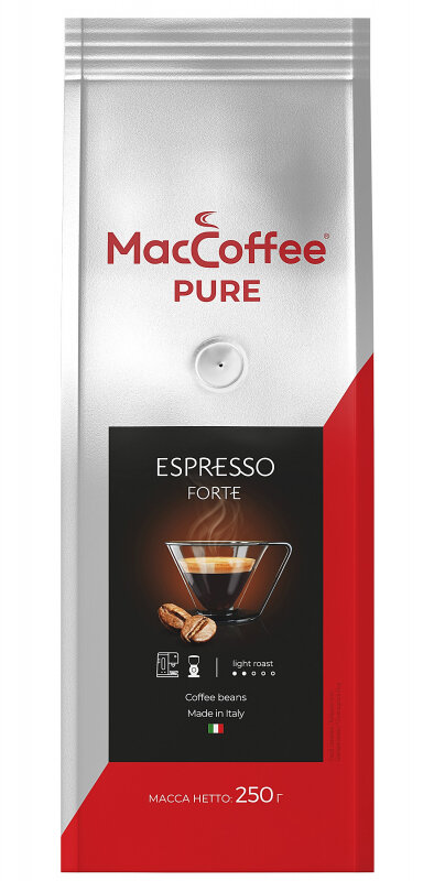 Кофе в зернах Maccoffee PURE Espresso Forte 250 г