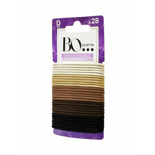 Комплект резинок для волос BO PARIS тонкие разноцветные, 28 шт