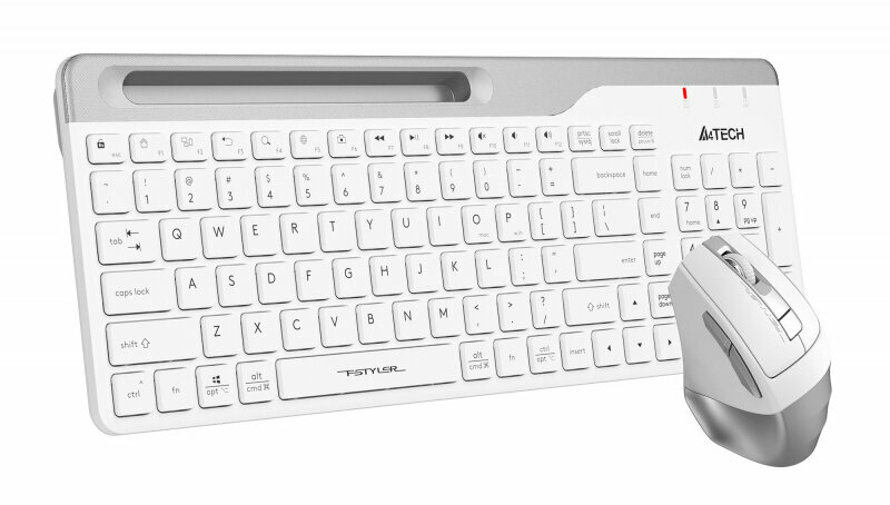 Набор клавиатура+мышь беспроводные A4Tech Fstyler FB2535C радиоканал белый/серый