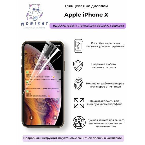 Защитная глянцевая плёнка iPhone X