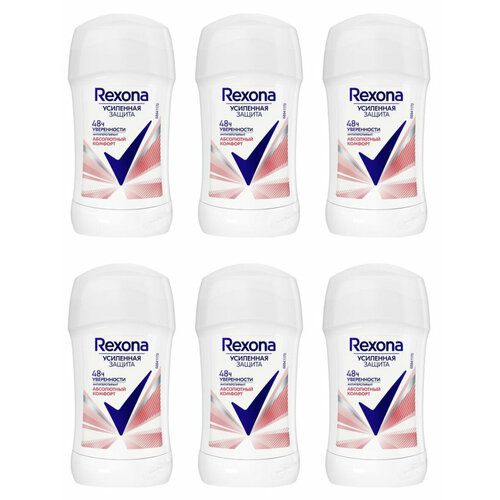 Rexona Антиперспирант-карандаш Абсолютный комфорт, 40 мл, 6 шт