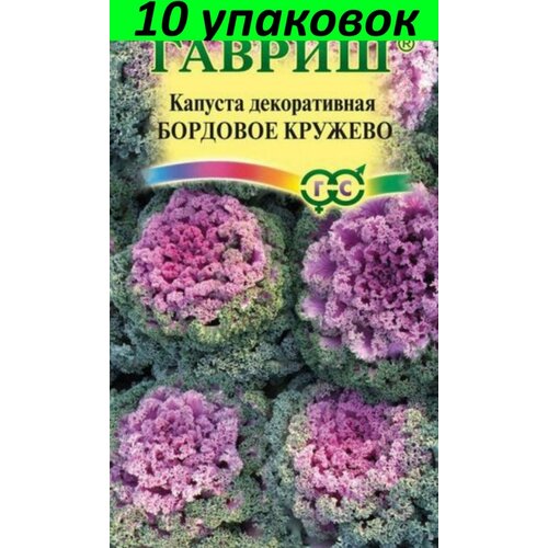 Семена Капуста декоративная Бордовое кружево 10уп по 0,05г (Гавриш)