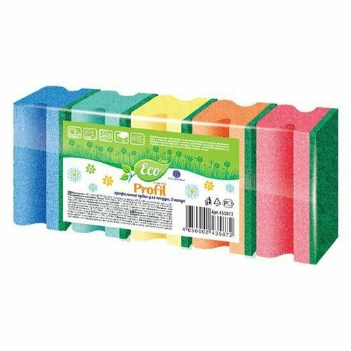 Eco Line Губка для посуды Профи, 5 шт