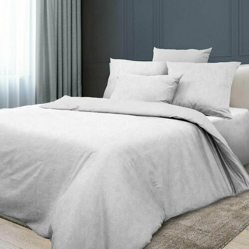 Комплект постельного белья Ворожея снов ( иней), ЕВРО1 с простыней 220х250, Бязь, наволочки 70x70