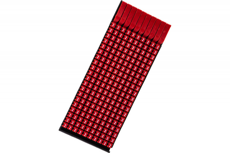 Маркеры кабельные DKC 0.5-1.5мм символ "2" (уп.200шт), MKF2S1 — фото 2