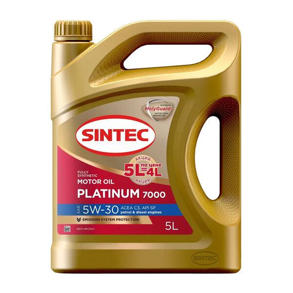 Моторное масло Sintec Platinum 7000 5W-30 C3 5 л