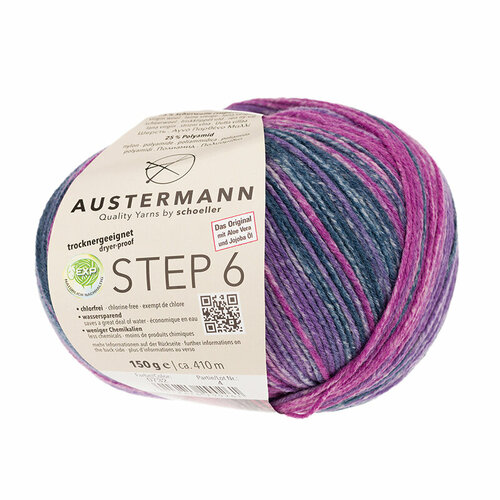 Пряжа Step 6 Irish Rainbow Colours 75% шерсть 25% полиамид 410 м 150 г Austermann 97826-0732