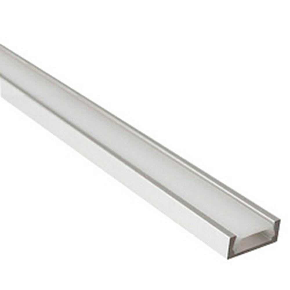 фото Профиль алюминиевый для светодиодной ленты прямой накладной 1 м цвет чёрный