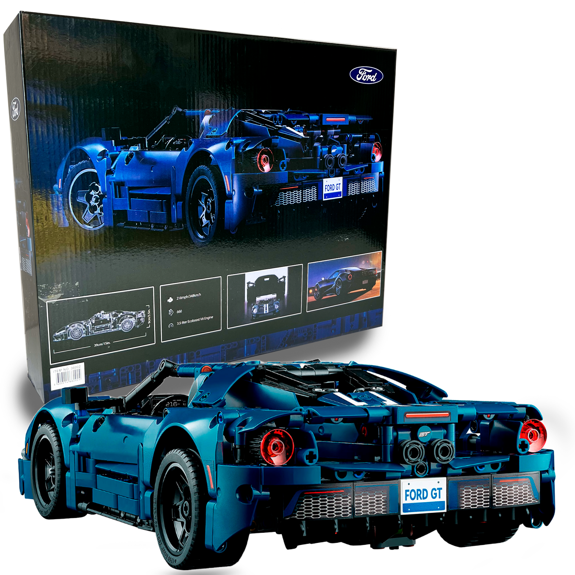 Конструктор Техник Ford GT 2022 36002, Набор Форд 1466 деталей / Развивающий конструктор для мальчиков и девочек — фото 1