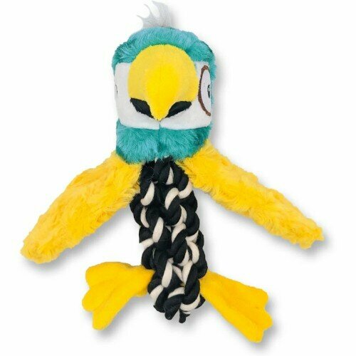 Игрушка для собак Elder Club Попугай с канатом, 20 см