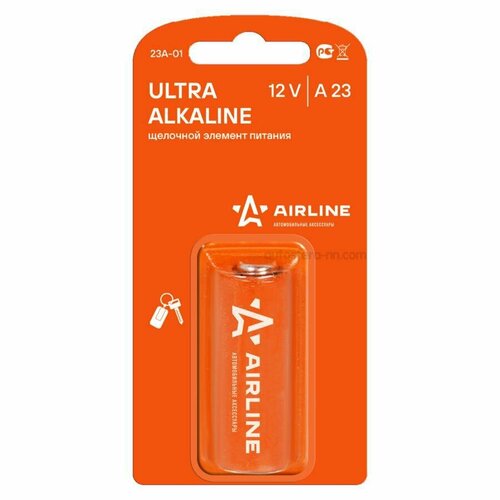 AIRLINE 23A01 Батарейка алкалиновая AIRLINE Ultra Alkaline A23 12V 23A-01 утеплитель для двигателя airline стеклоткань 130x90cm white acc 01