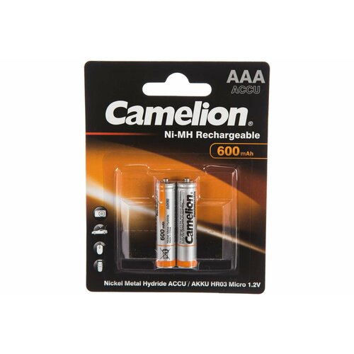 Аккумулятор Camelion 1.2В AAA-600mAh Ni-Mh BL-2, 2695