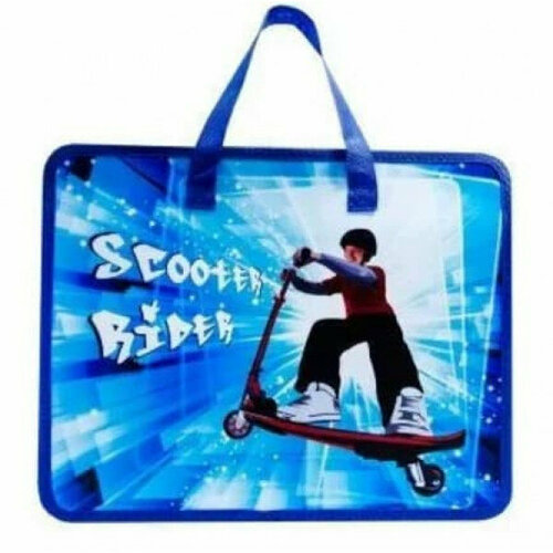 Папка школьная для тетрадей А4 на молнии с ручками 