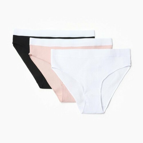 фото Трусы minaku, размер 40/42, белый, бежевый, черный