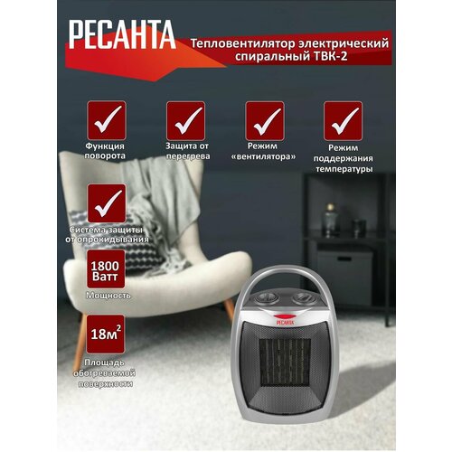 Тепловентилятор напольный ветерок 1800Вт 290700₽