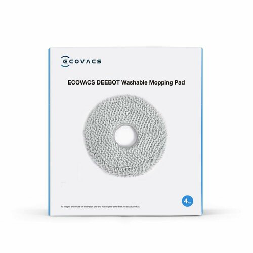 Сменная салфетка для робота-пылесоса Ecovacs T20, T10/X1 OMNI/TURBO, X1e OMNI (4 шт.) minky m cloth triple action antibacterial cleaning pad teal