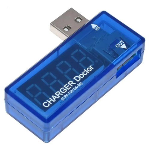 Цифровой USB-тестер 3-7 В/0-3 А, вольтметр-амперметр. цифровой тестер abc usb порта вольтметр амперметр миллиампер час время v a mah t время